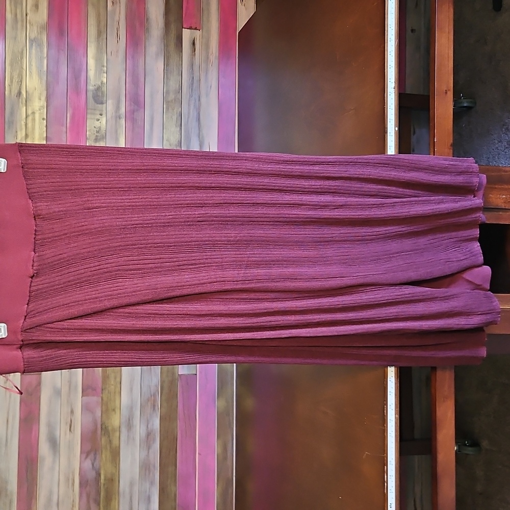 Elegant Burgundy Car Wash Pants/skirt